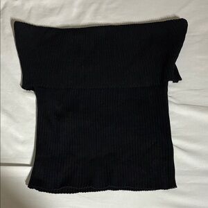 NWOT - Black Off-Shoulder Ribbed Top